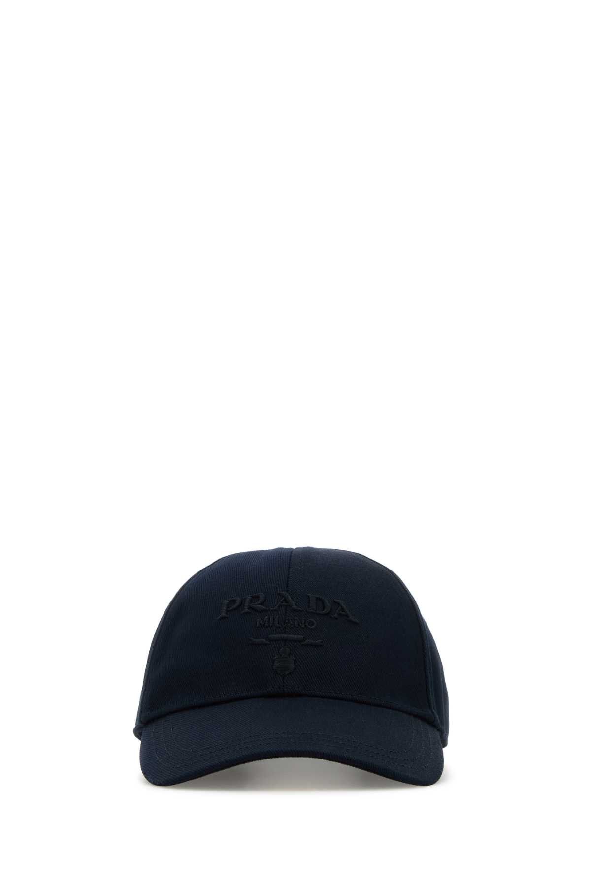 Prada Navy Blue Drill Baseball Cap Size ONE SIZE - 1 Thumbnail