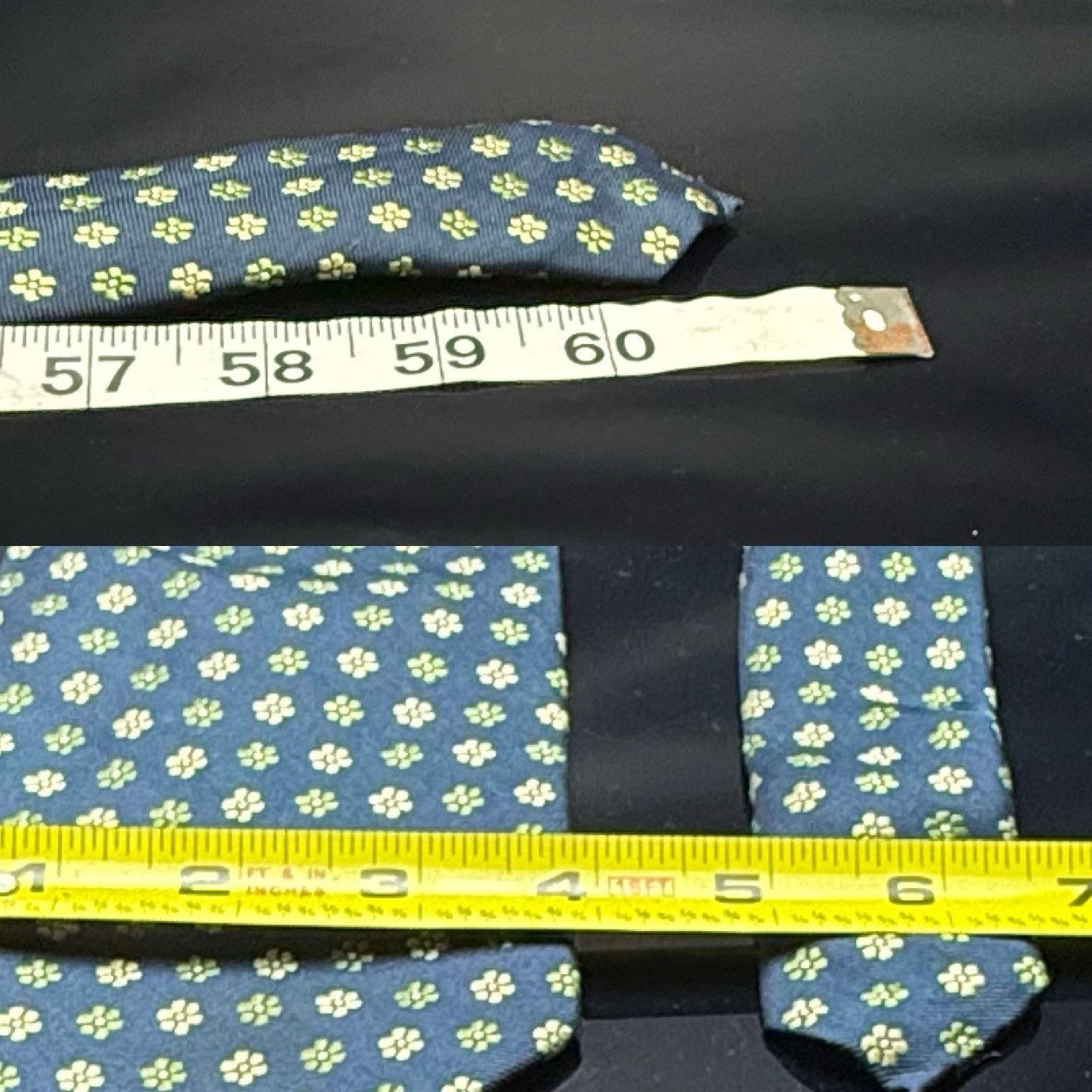 Other BEAU BRUMMEL Floral Flower MEN'S TIE 100% SILK handmade Size ONE SIZE - 3 Thumbnail