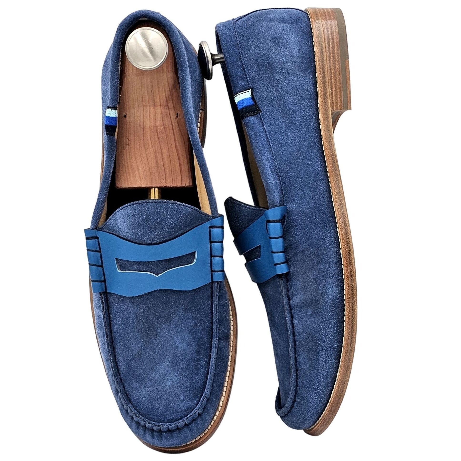Other NEW Blue Scarpa Italy Men's 15 Blue Dress Shoes Penny Loafer Size US 15 / EU 48 - 5 Thumbnail