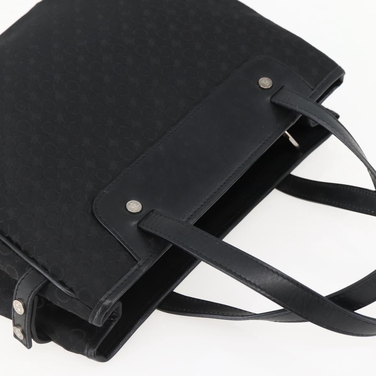 Celine CELINE C Macadam Canvas Hand Bag Black Silver Size ONE SIZE - 6 Thumbnail