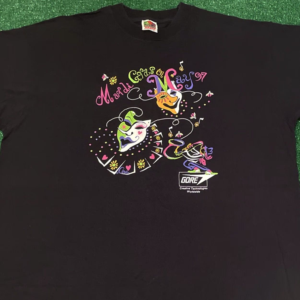 Vintage VINTAGE Mardi Gras In May 1997 Gore Tech 90s Shirt XL Mens Black Size US XL / EU 56 / 4 - 3 Thumbnail