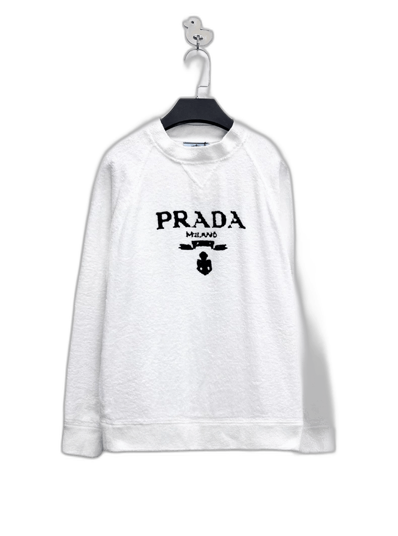 Prada Prada White Sweatshirt with Graffiti Logo-yf Size US XS / EU 42 / 0 - 1 Thumbnail