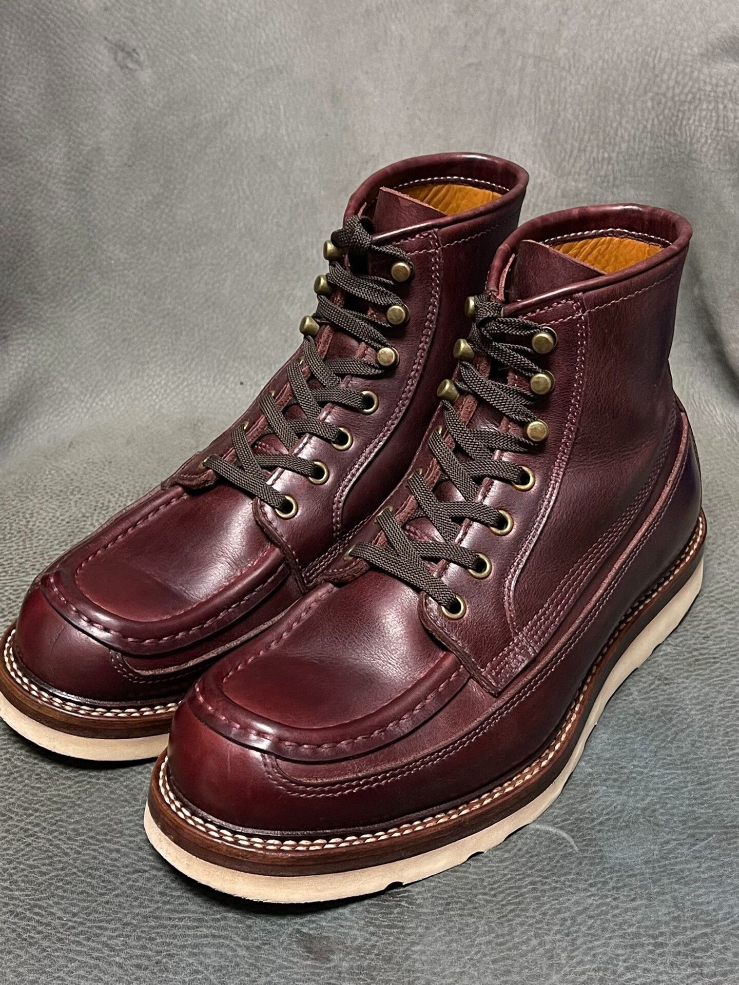 Meister Left Master Custom Burgundy Leather Shoes Size US 9 / EU 42 - 1 Thumbnail