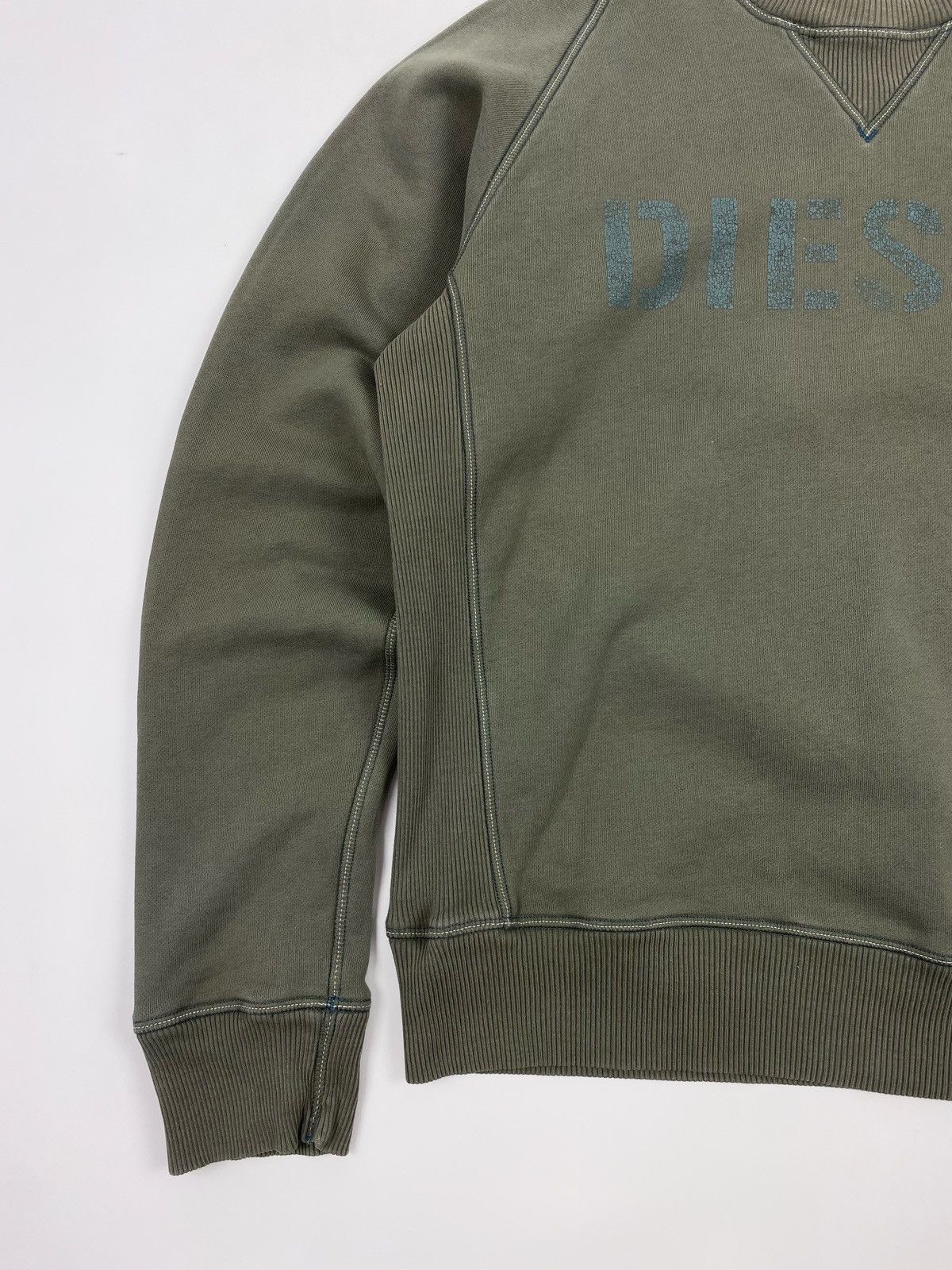 Diesel Y2K Vintage Diesel Khaki Green Spell Out Sweatshirt Size US M / EU 48-50 / 2 - 4 Thumbnail