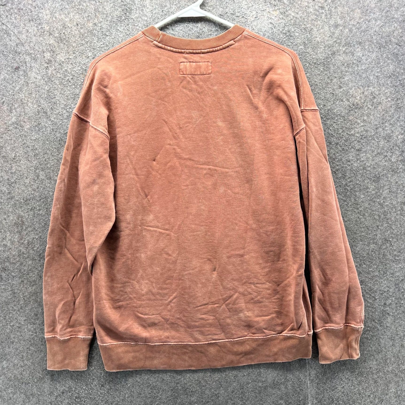 Abercrombie & Fitch Abercrombie & Fitch Sweatshirt Mens S Brown Relaxed Fleece Crewneck Pullover Knit Logo Patch Size US S / EU 44-46 / 1 - 7 Thumbnail