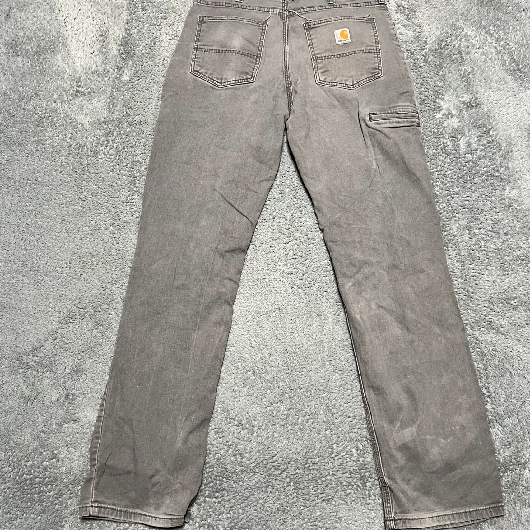 Carhartt VINTAGE Carhartt Pants Mens 34 x34 Gray Relaxed Canvas Distressed Work Mens Regular Chino Gray 34x34 90s Size US 34 / EU 50 - 5 Thumbnail