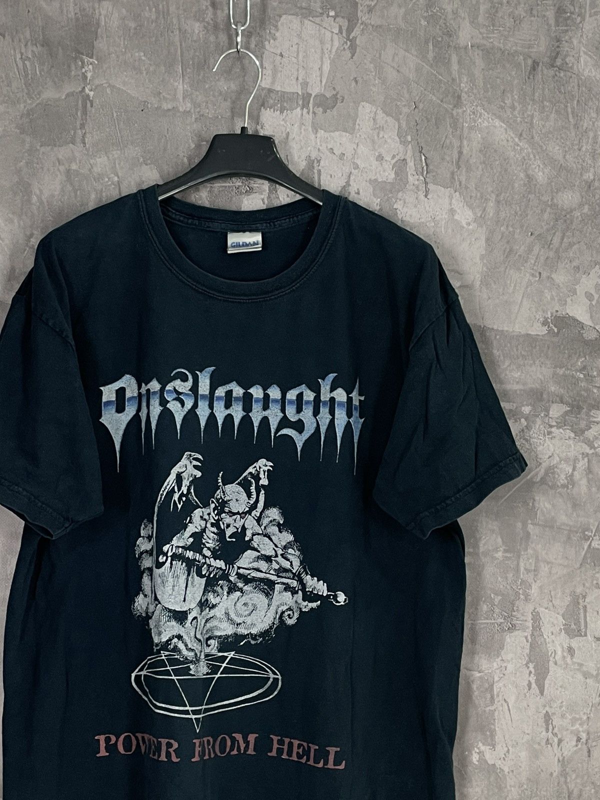Band Tees × Vintage Vintage Onslaught Rock Metal Horror T shirt Size US L / EU 52-54 / 3 - 4 Thumbnail