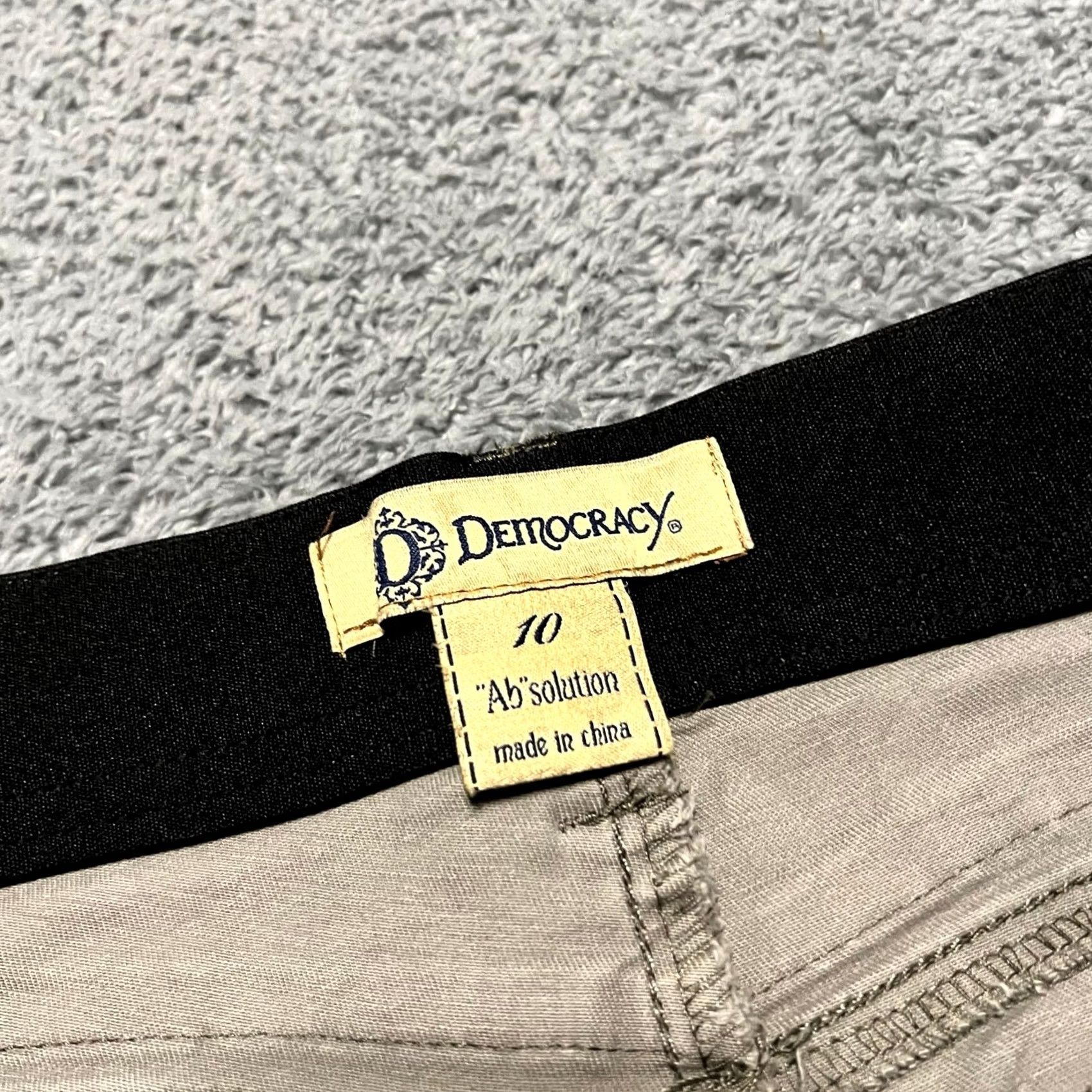 Vintage Democracy Pants Womens 10 Brown Gray Camo Ankle Stretch Zip Pocket 32x29 Womens Size 32" / US 10 / IT 46 - 5 Thumbnail