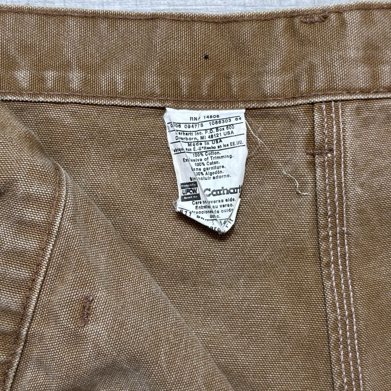 Carhartt Carhartt B11 Dungaree Fit Carpenter Canvas Pants Mens 44x32 Size US 44 / EU 60 - 5 Thumbnail