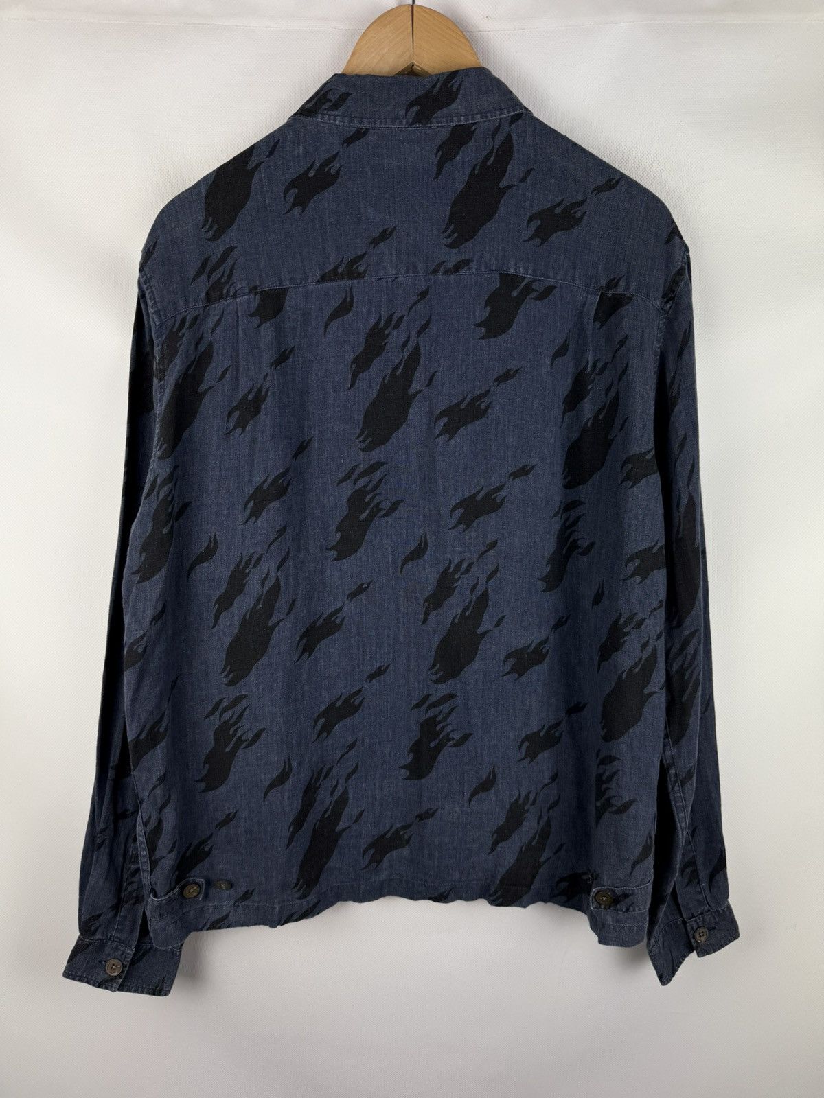 Our Legacy Our Legacy Men’s Full Zip Patterned Linen Overshirt Jacket Size US L / EU 52-54 / 3 - 10 Thumbnail