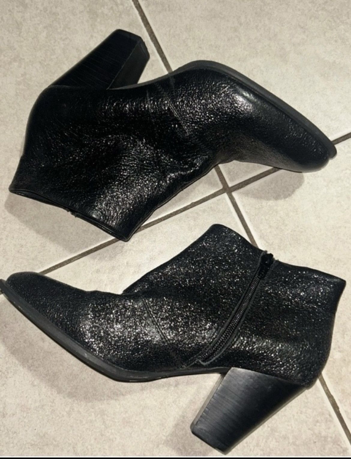 Aldo ALDO black shimmer booties Size US 9 / IT 39 - 1 Thumbnail