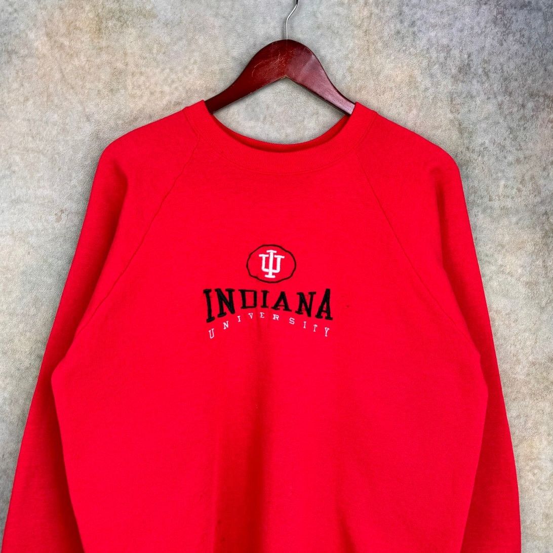Vintage VTG 80s Indiana Hoosiers Raglan Sweatshirt Sz XL Red Size US XL / EU 56 / 4 - 1 Thumbnail