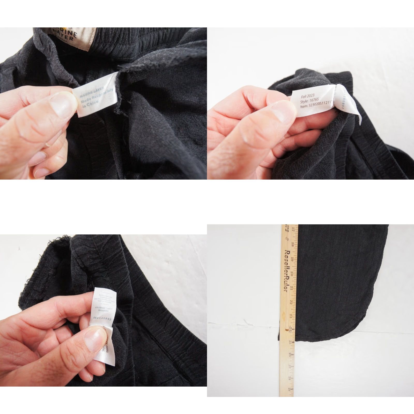 Marine Layer Marine Layer Women’s Allison Pants Casual Trousers Regular Fit Black Large Spandex Tencel Ankle 25in Inseam Mens? Women? (Gender: Womens) Size 36" / US 14 / IT 50 - 8 Thumbnail