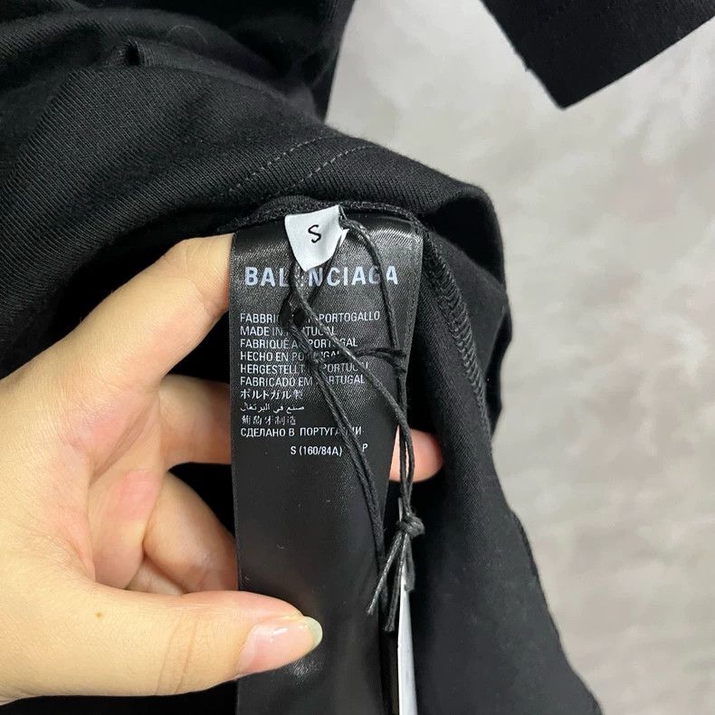 Balenciaga Balenciaga Black logo letter pattern round neck slim fit s Size US S / EU 44-46 / 1 - 3 Thumbnail