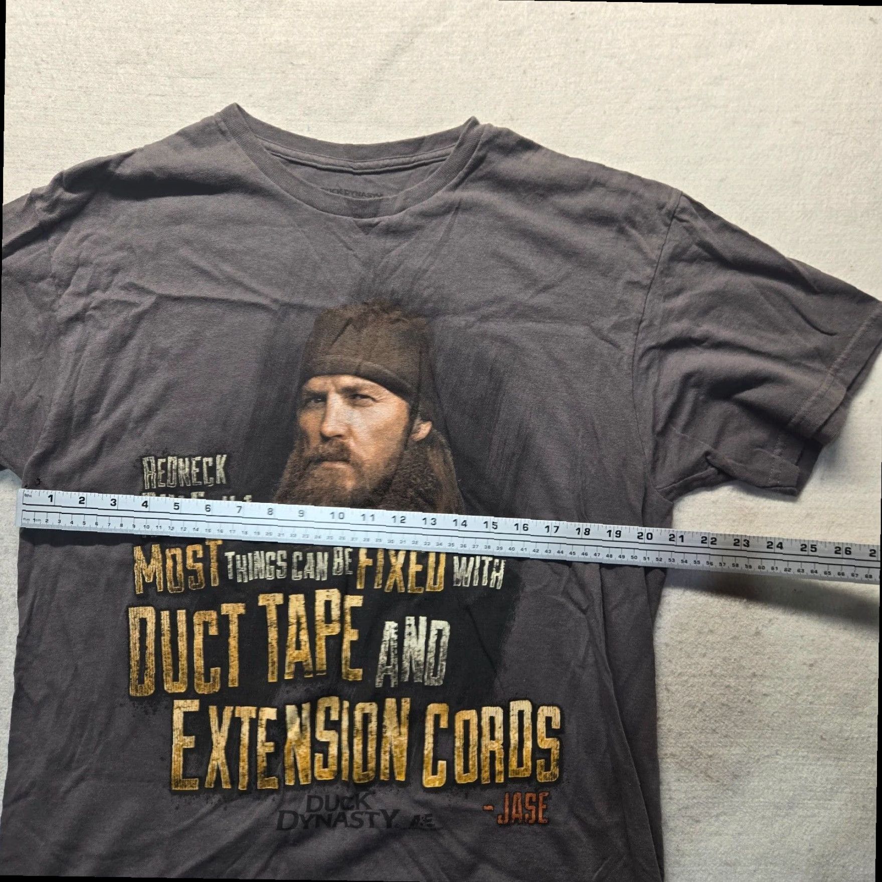 Vintage Duck Dynasty Redneck Duct Tape Jase Robertson Adult Mens XL Gray T-Shirt Size US XL / EU 56 / 4 - 5 Thumbnail