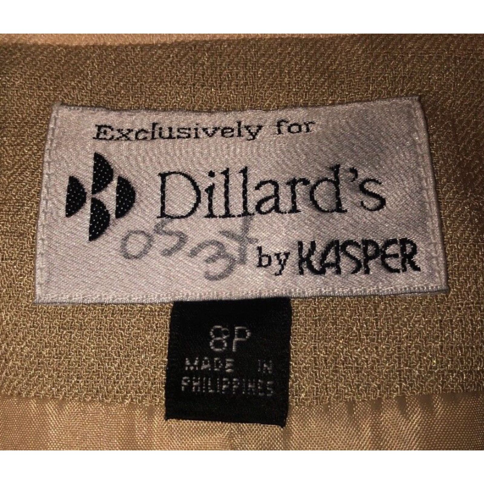 Kasper VINTAGE Dillard’s By Kasper Women’s Suit Set 3 Piece Beige Vest Jacket Skirt Petite Size 8P Women's Size 30" / US 8 / IT 44 - 5 Thumbnail