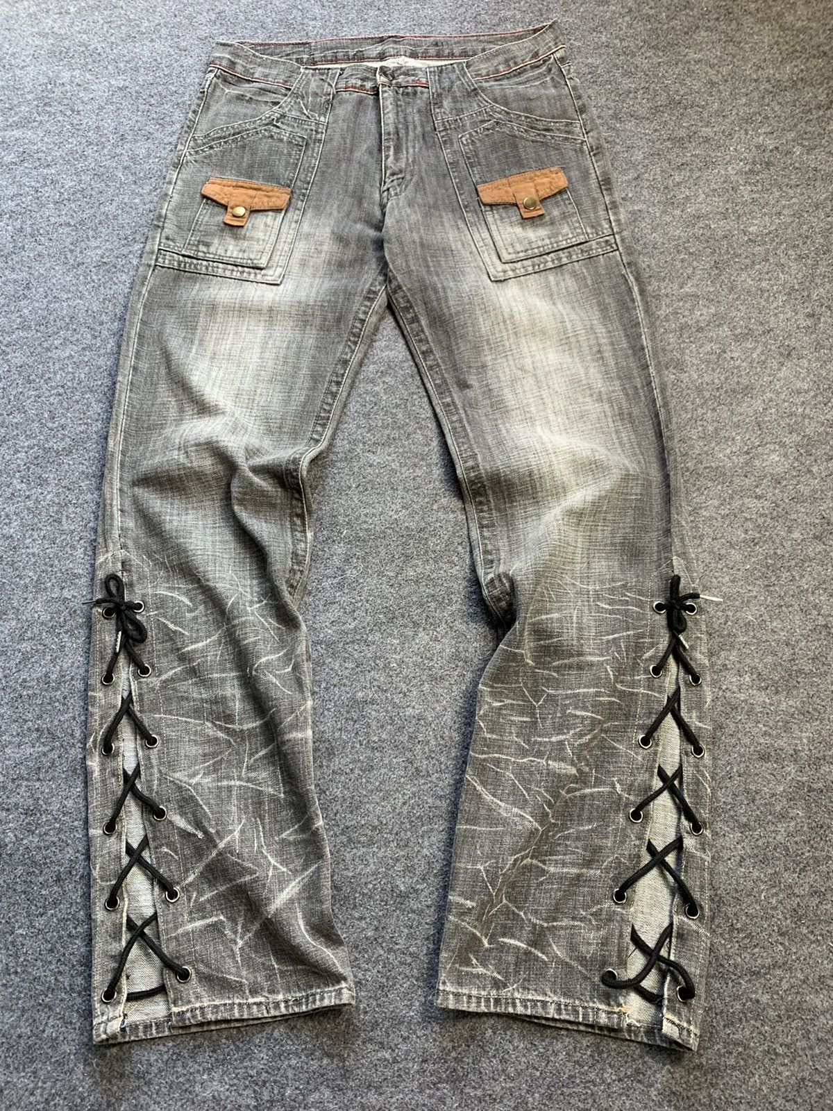 If Six Was Nine × Japanese Brand Flare laces up solberry japanese brand pant Size US 32 / EU 48 - 3 Thumbnail