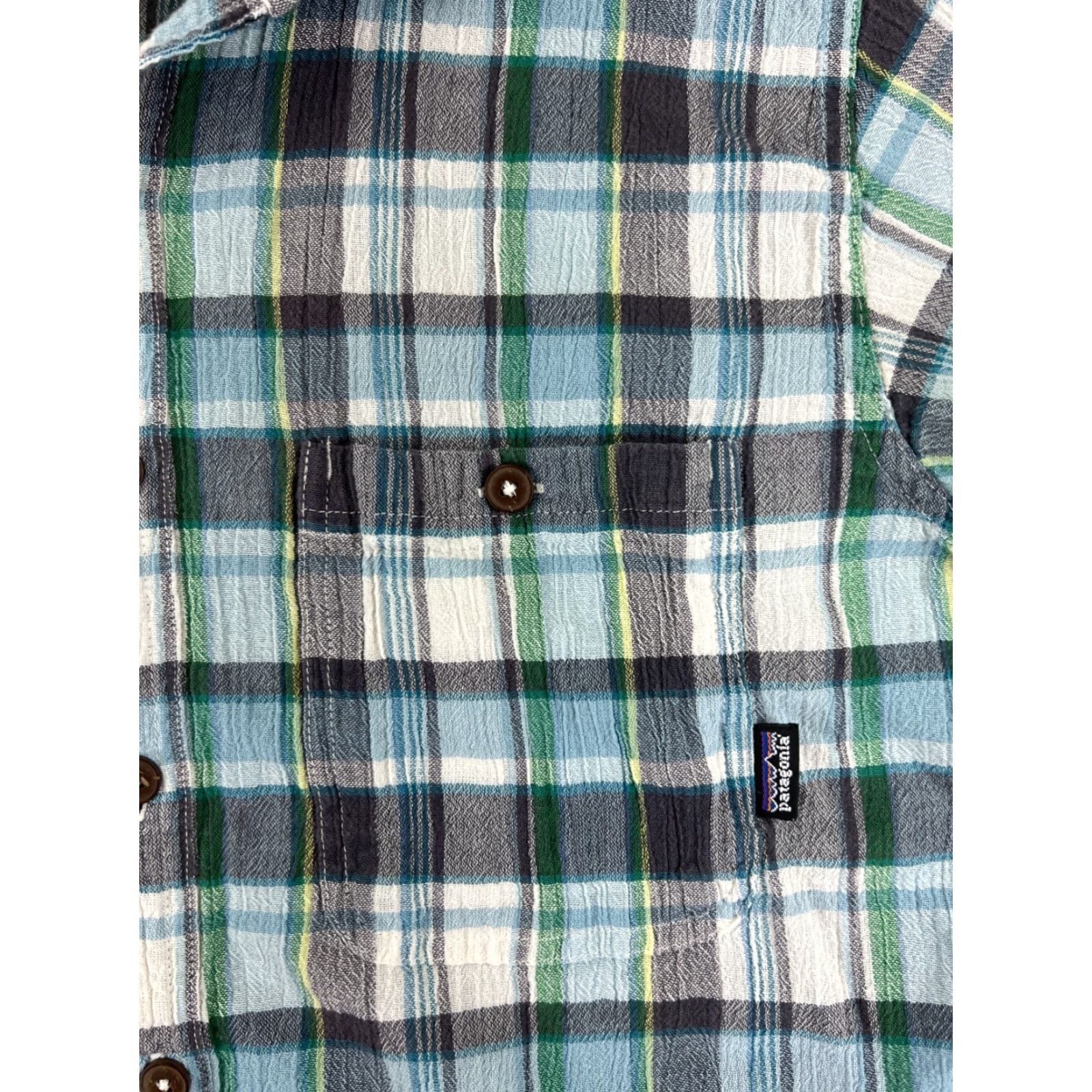 Patagonia Patagonia Shirt Mens Medium Blue Green Plaid Button Up 100% Cotton Pocket Button-Down Long Sleeve Mens Regular Cotton Shirt Size US M / EU 48-50 / 2 - 6 Thumbnail