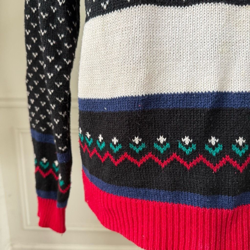 Vintage Vintage 90s Jordache Novelty Sweater Applique Embroidered Mo Size M / US 6-8 / IT 42-44 - 8 Thumbnail