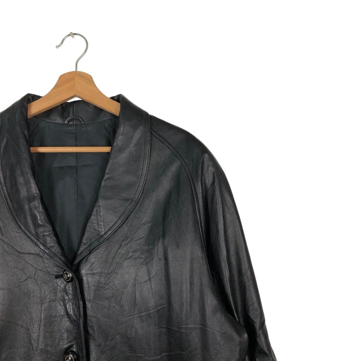 Japanese Brand 🔥VINTAGE GENUINE LEATHER JACKET JAPAN INSPIRE RICK OWENS Size US M / EU 48-50 / 2 - 5 Thumbnail