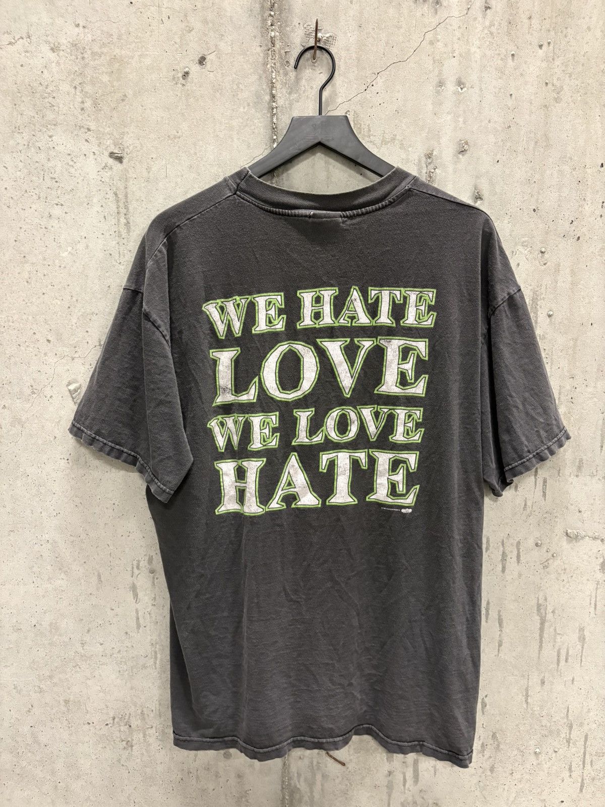 Band Tees Vintage Marilyn Manson Hate Love Shirt Faded Distress Grunge Size US XL / EU 56 / 4 - 4 Thumbnail