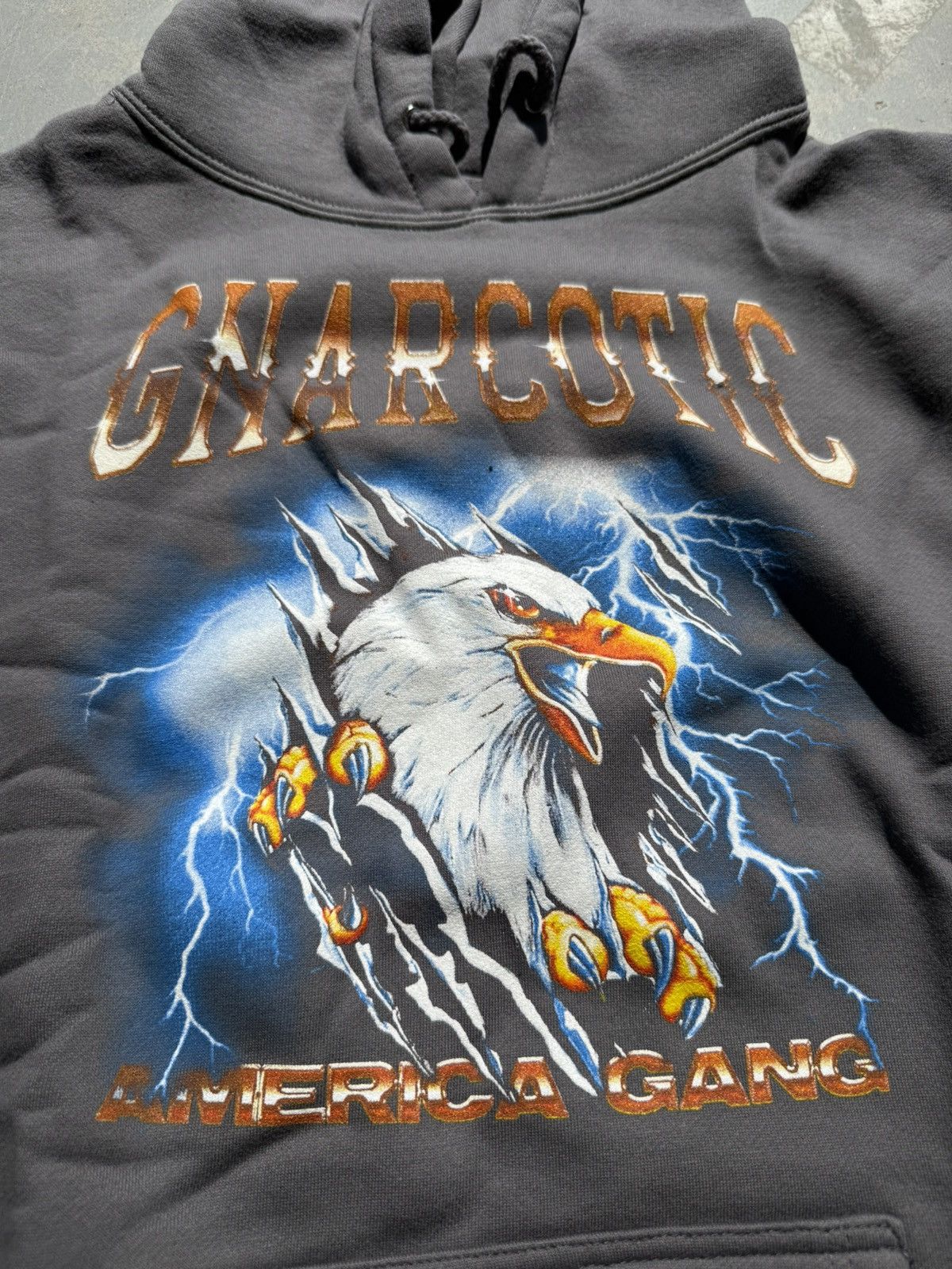 Gnarcotic Gnarcotic Lil Gnar America Gang Eagle Hoodie Grey Size US M / EU 48-50 / 2 - 4 Thumbnail