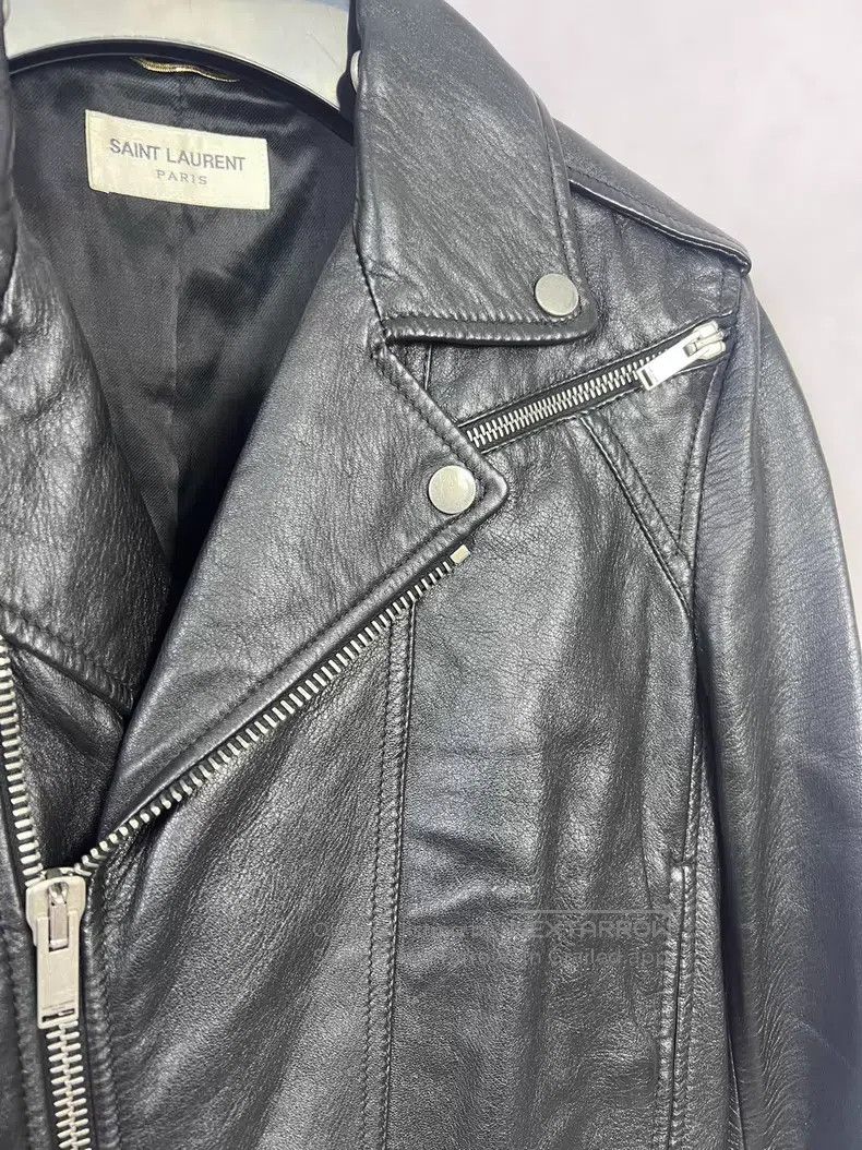 Saint Laurent Paris Saint Laurent Paris Double Zipper Black Leather Moto Jacke Size XS / US 0-2 / IT 36-38 - 3 Thumbnail