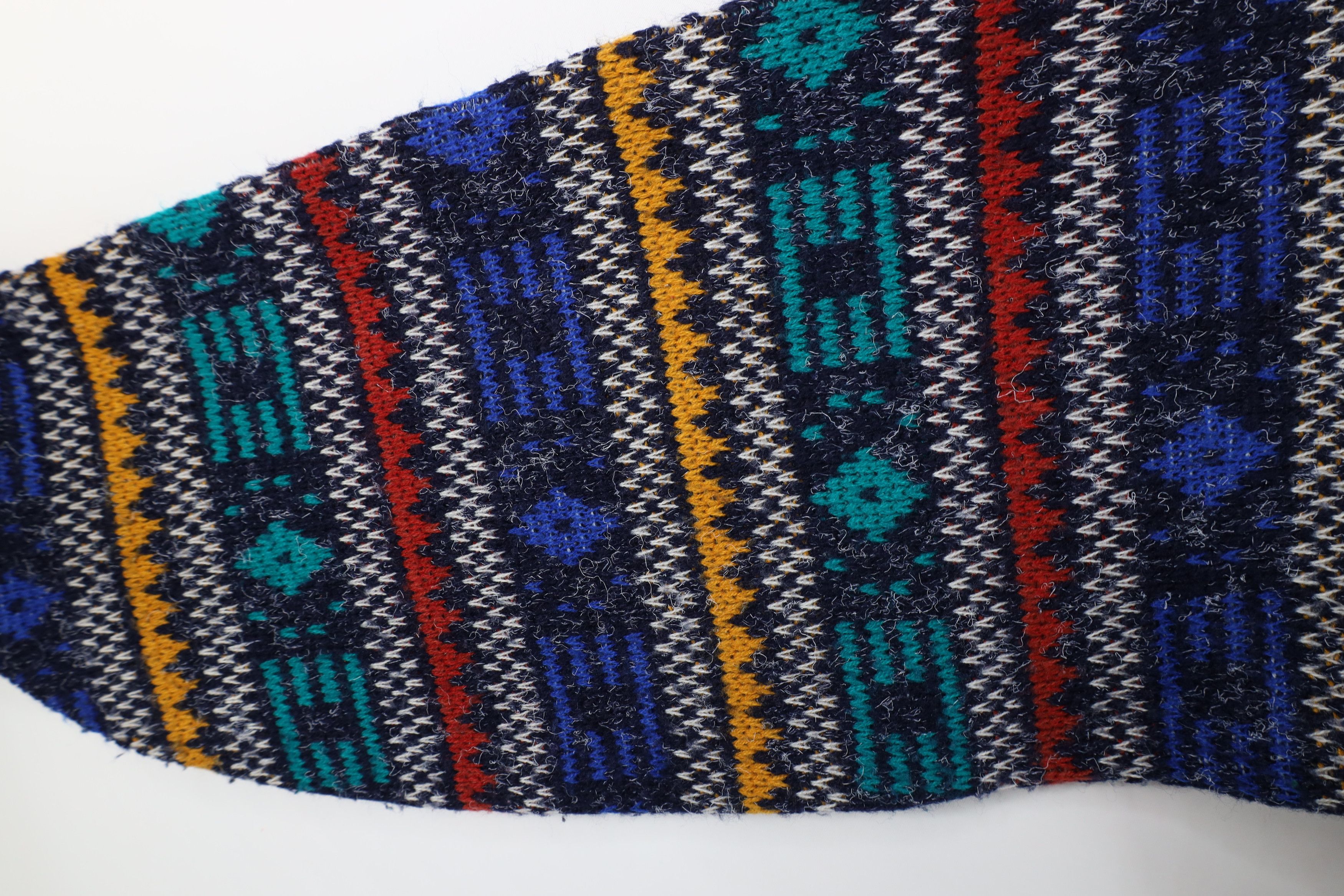 Vintage Vintage 90s Streetwear Geometric Knit Crewneck Sweater Size US L / EU 52-54 / 3 - 5 Thumbnail