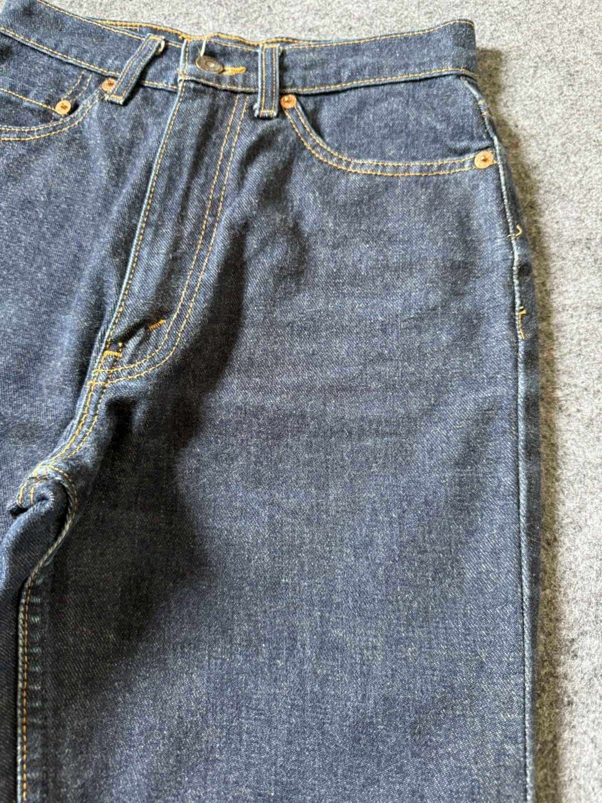 Levi's × Vintage Vintage Levis 517 Indigo Raw Flare Bootcut Jeans Size US 27 - 9 Thumbnail