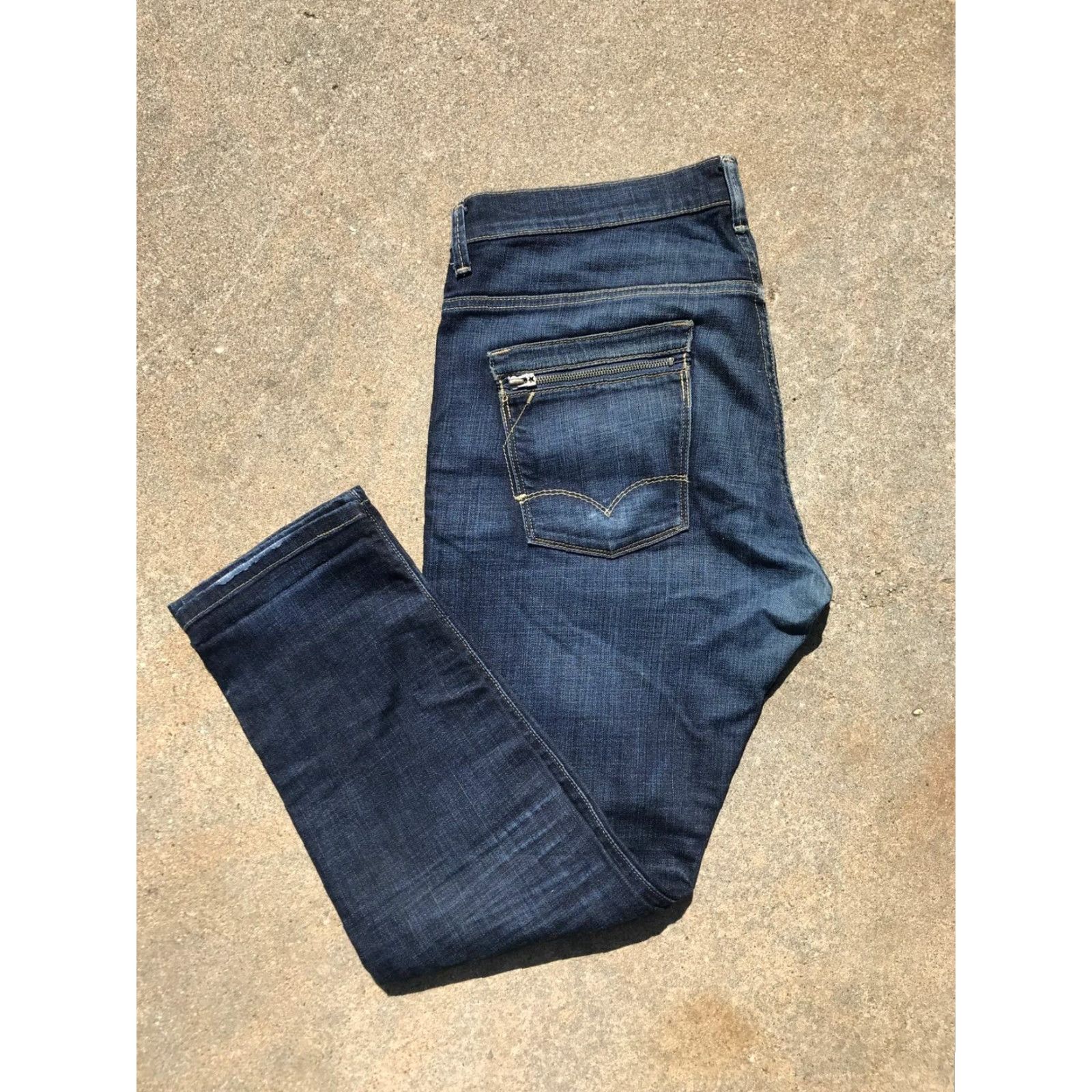 Levi's VINTAGE Levi's RED Collection Skinny Jeans W36 L30 Dark Wash Slim Fit Denim Mens 2000s Western Size US 36 / EU 52 - 5 Thumbnail