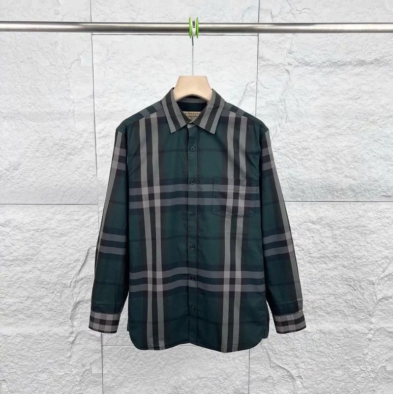Burberry Burberry Green Cotton Men's Shirt Size US S / EU 44-46 / 1 - 1 Thumbnail