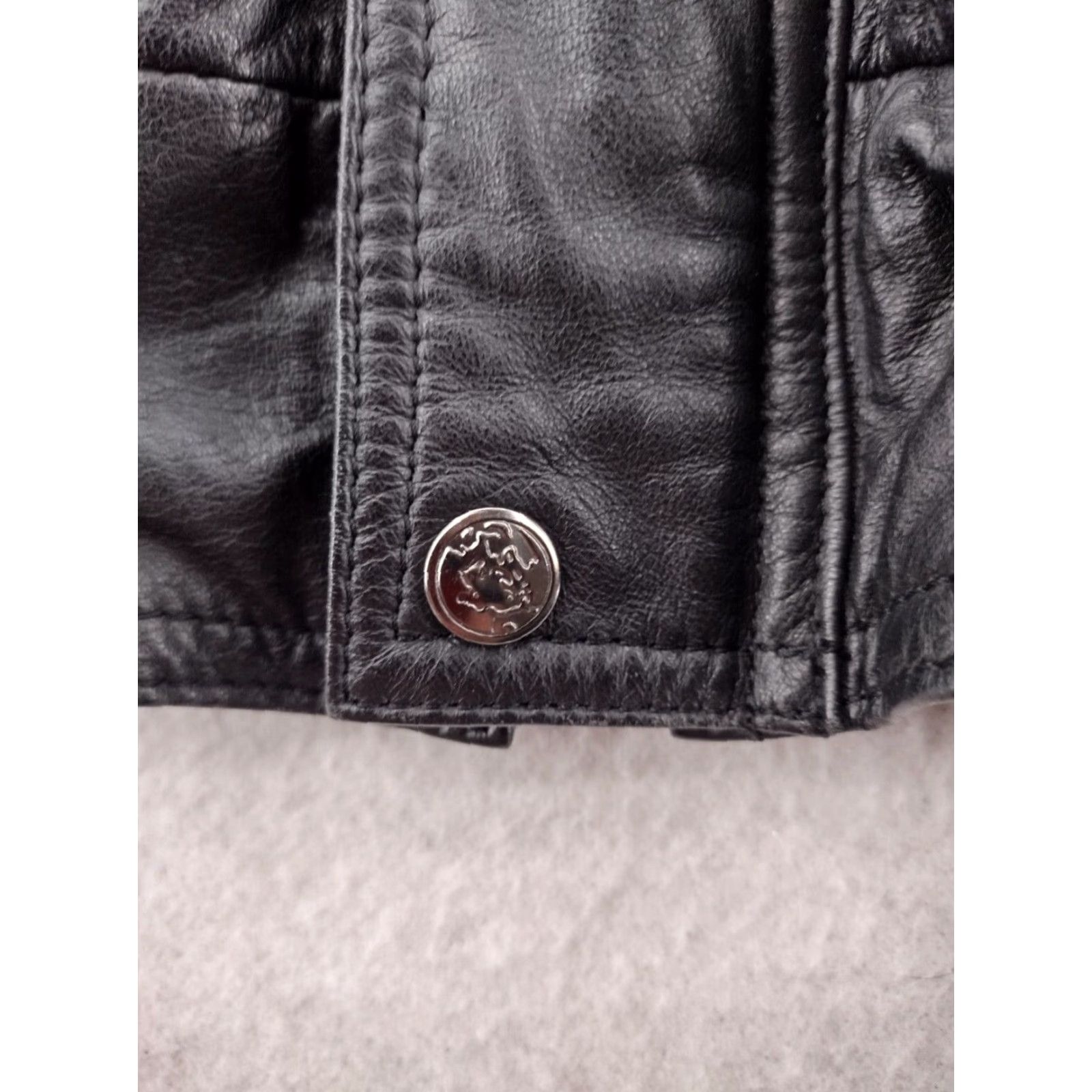 Vintage Vintage Saddlery Cooper Jacket Mens XLT Black Fleece Lined Coat Black Bomber Jacket Lined Leather Coat Size US XL / EU 56 / 4 - 2 Thumbnail