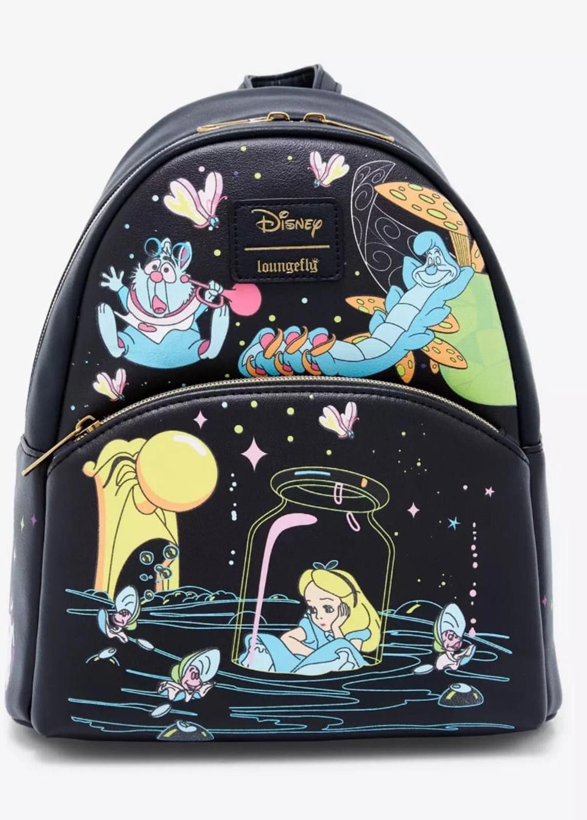 Loungefly Alice In Wonderland GITD Psychedelic Mini Backpack