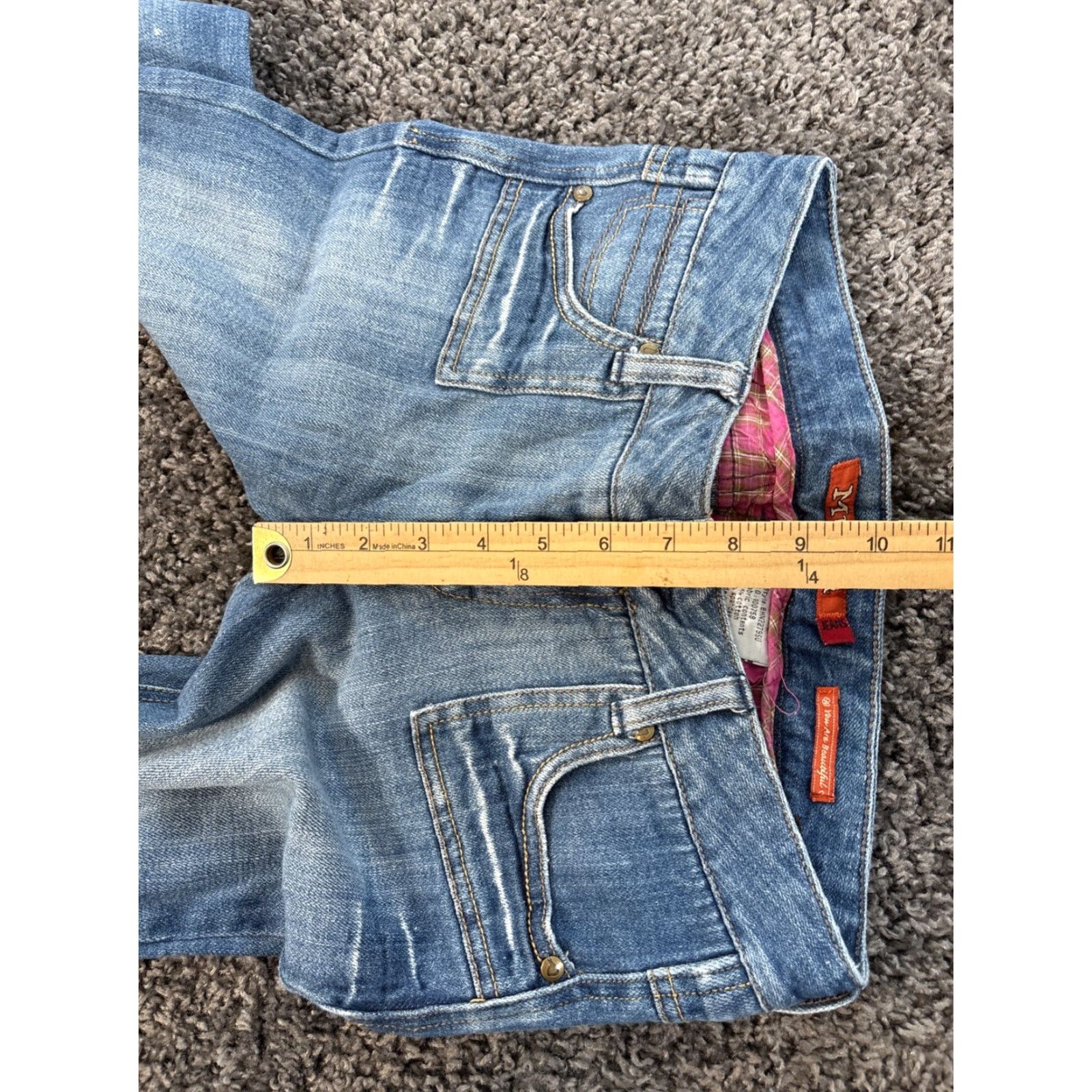 Vintage VINTAGE Mudd Jeans Women Bootcut 28x31 Light Wash Distressed 90s Mens Womens Girl? Size 28" / US 6 / IT 42 - 5 Thumbnail