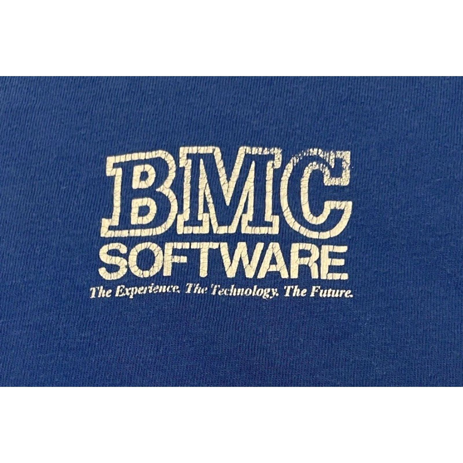 Apple VINTAGE 90s BMC Software Faded Shirt M Blue Cotton Single Stitch T-Shirt Mens Adult Size US M / EU 48-50 / 2 - 4 Thumbnail