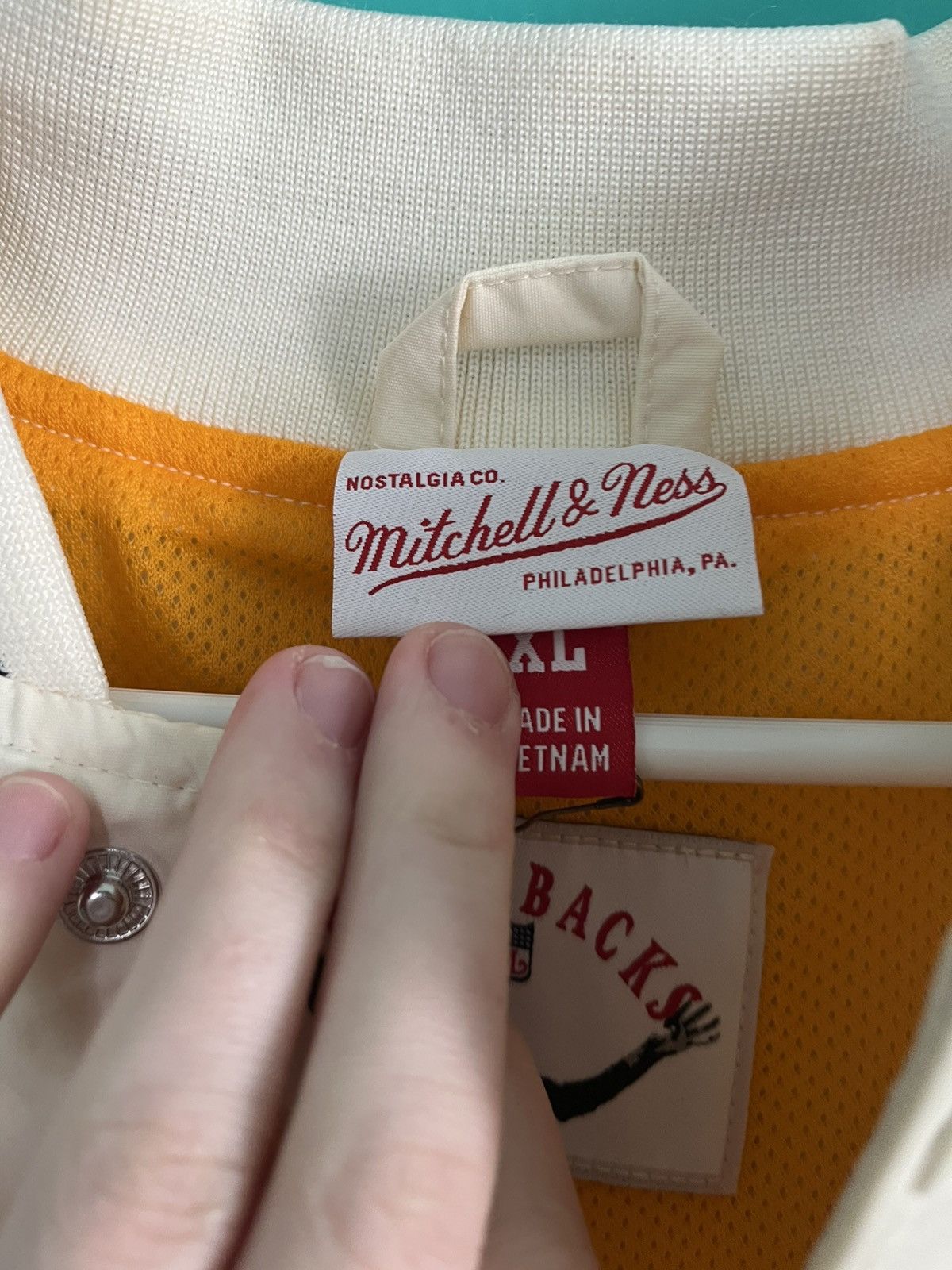 Mitchell & Ness NFL team leader button windbreaker Pittsburgh Steelers Size US XL / EU 56 / 4 - 6 Thumbnail