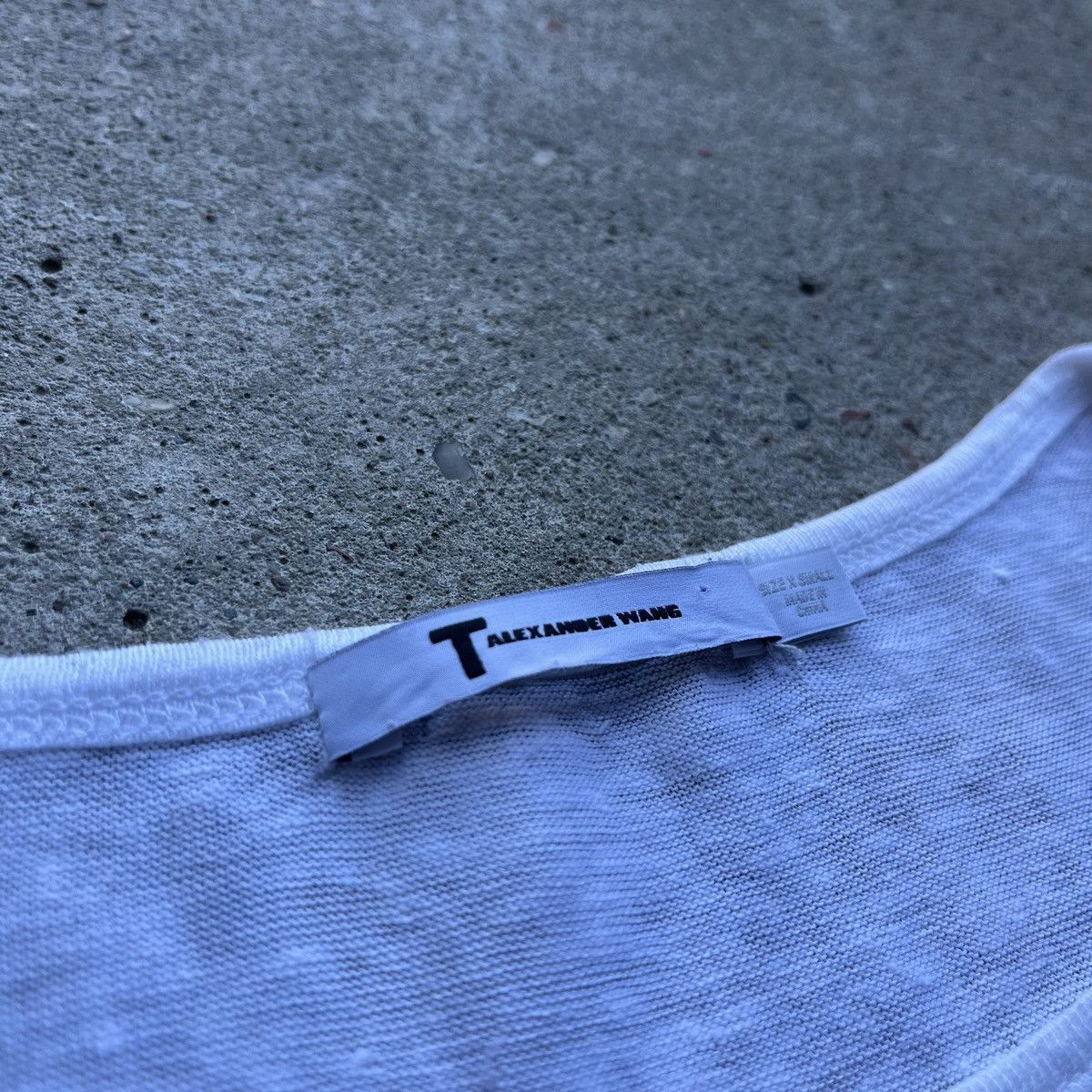 T by Alexander Wang T by Alexander Wang white Linen & silk Top T-Shirt Size XS / US 0-2 / IT 36-38 - 3 Thumbnail