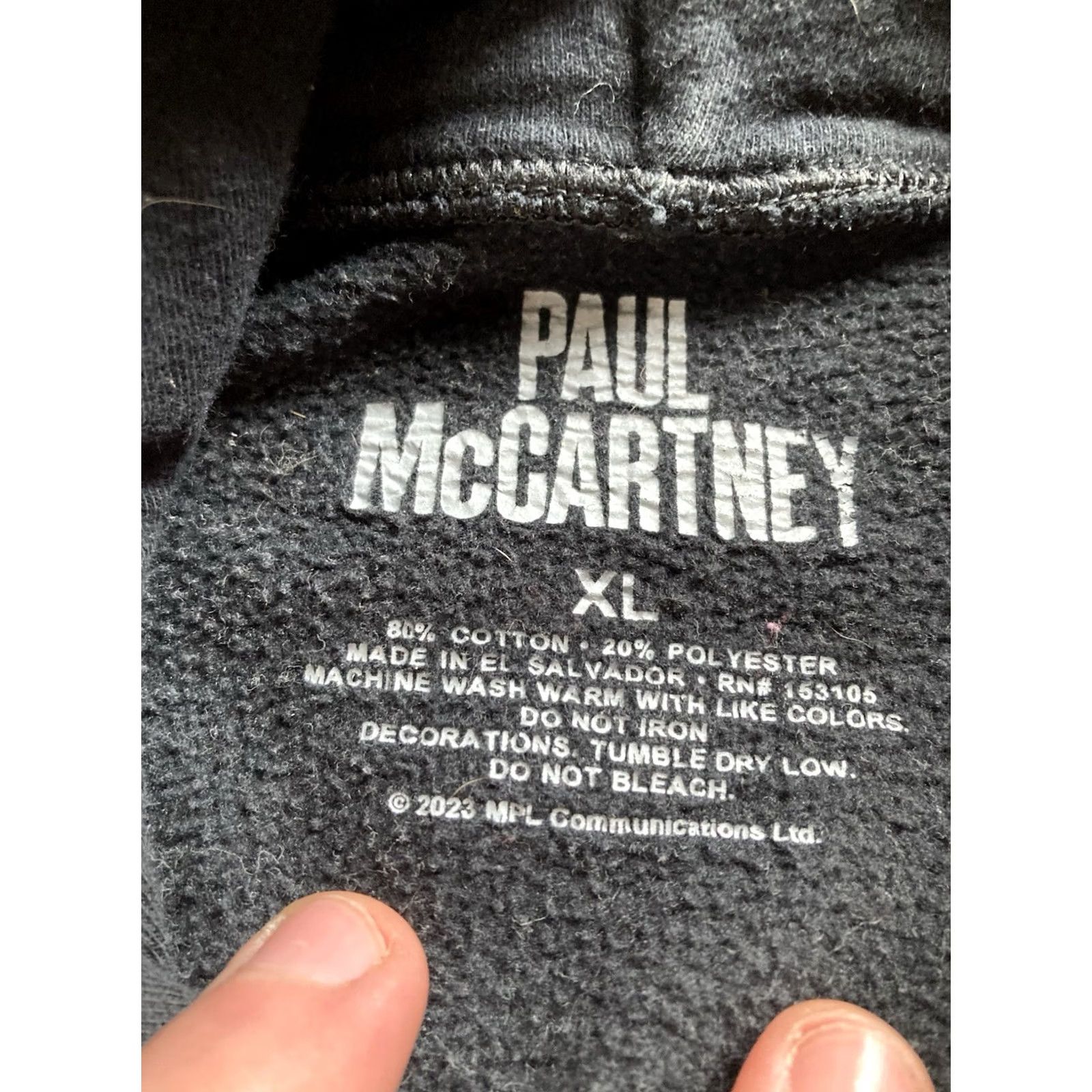 Vintage PAUL MCCARTNEY Got Back Tour Sweatshirt XL Black Hoodie Unisex Adults 2023 Concert Merch Pullover Size US XL / EU 56 / 4 - 5 Thumbnail