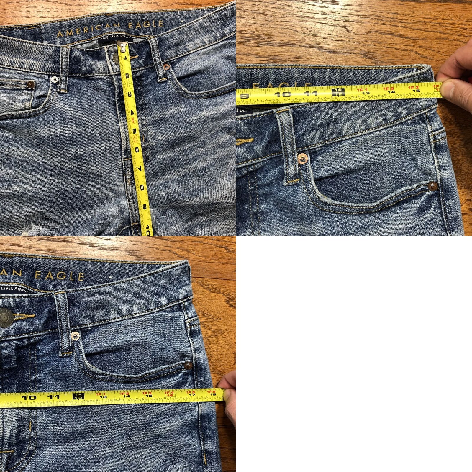 American Eagle Outfitters American Eagle Outfitters Skinny Jeans Blue Denim Mens 31x32 Distressed Classic Size US 31 - 9 Thumbnail