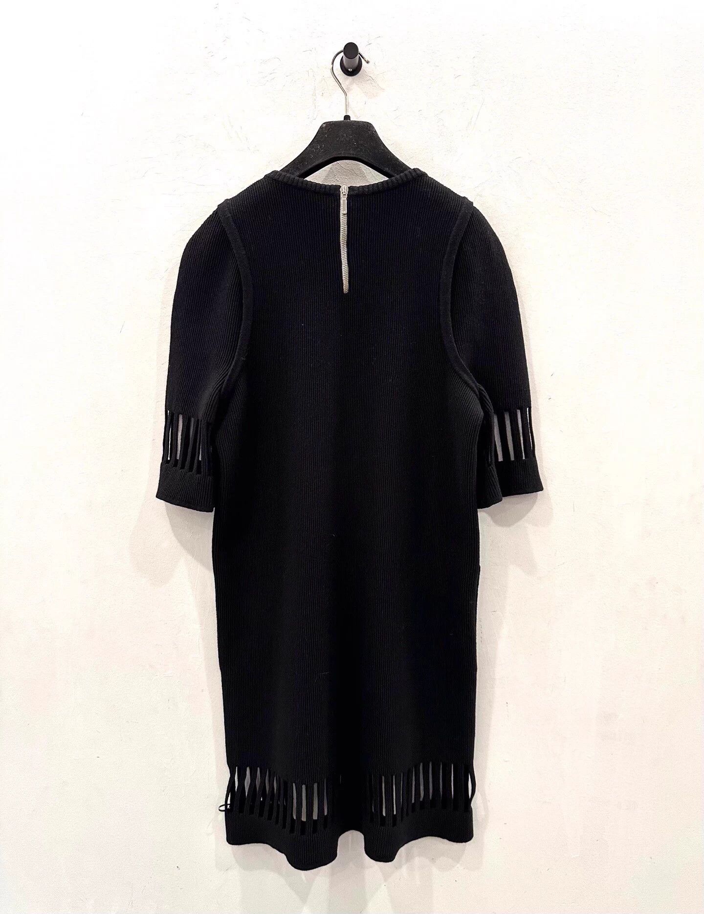 Chanel Chanel Di Kong women's black openwork wool knit dress 38 Size S / US 4 / IT 40 - 3 Thumbnail