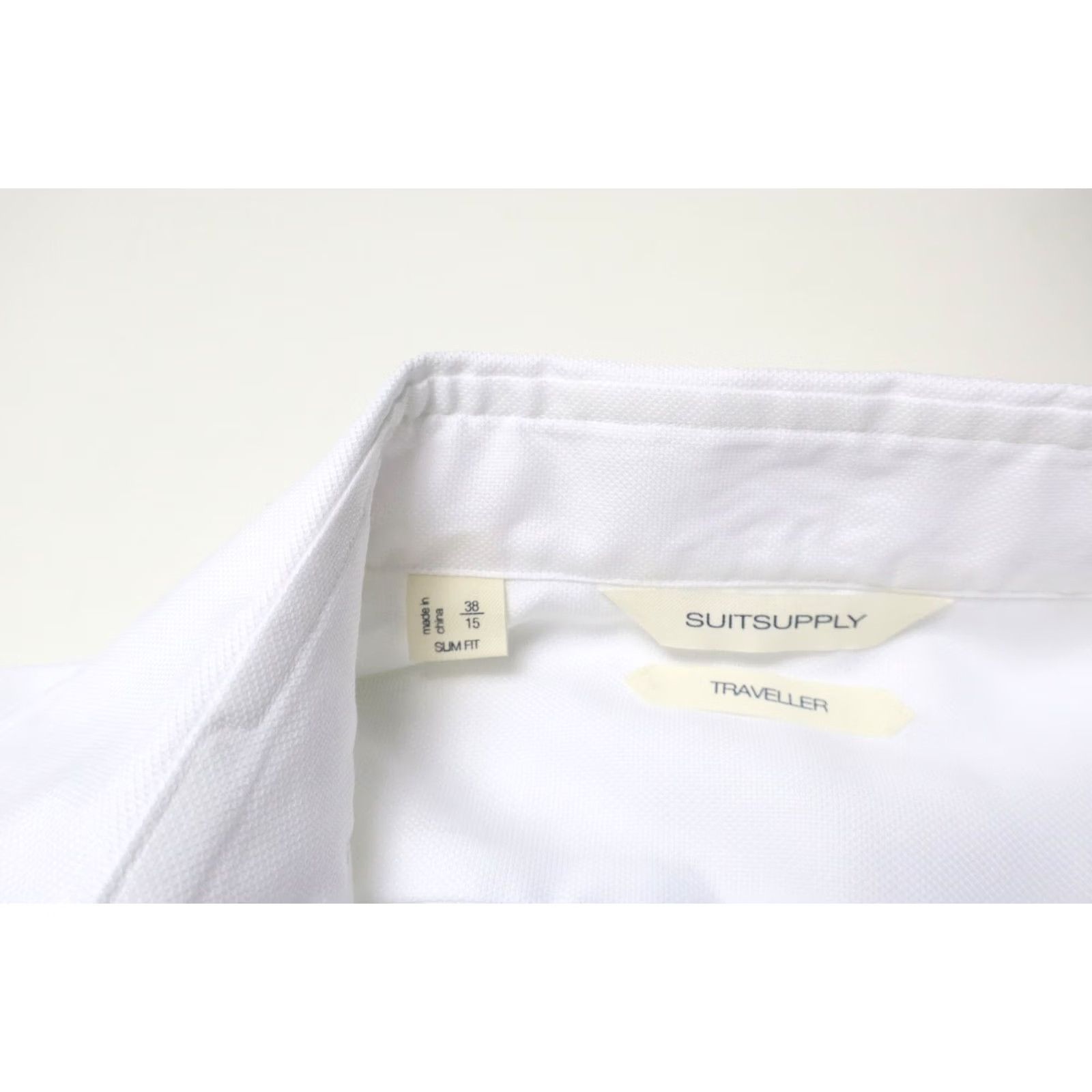 Suitsupply Suitsupply Traveller Slim Fit Formal Shirt Men's 38/15 White Spread Collar Shirt Slim 100% Cotton Dress Shirt Men Mens Size 38R - 5 Thumbnail