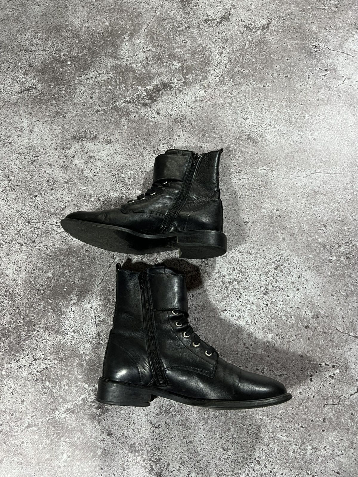 Japanese Brand Avant garde belted ankle boots Leather 38 Size US 8 / IT 38 - 3 Thumbnail