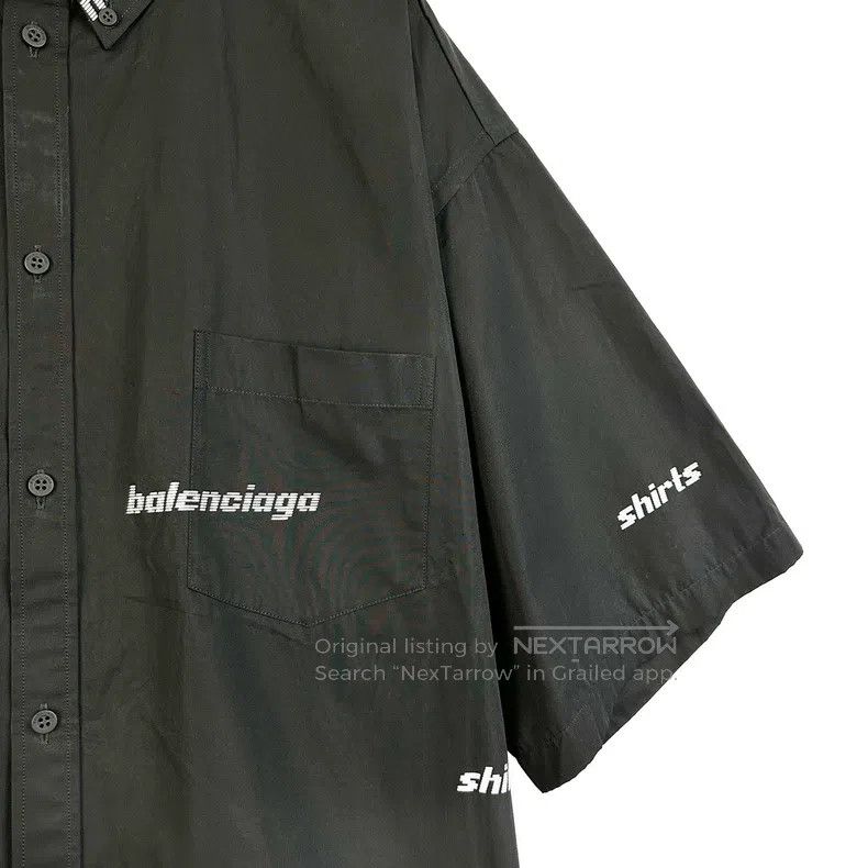 Other Balenciaga Black Bullet Screen Logo Short Sleeve Shirt Size US XS / EU 42 / 0 - 5 Thumbnail