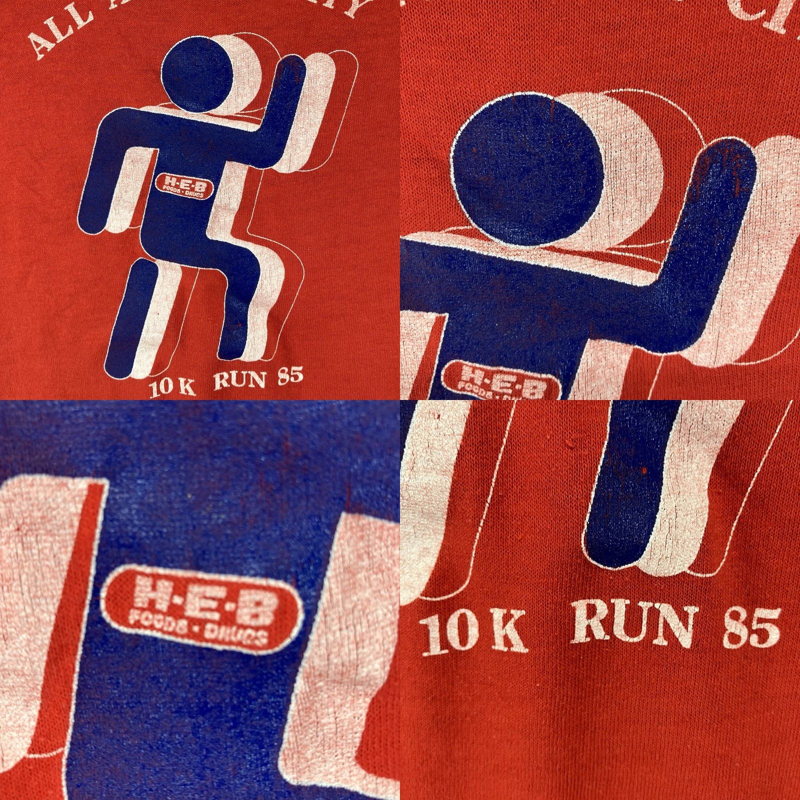 Vintage VINTAGE 80s Gulf Coast Sportswear T-Shirt Men Red Crew Neck Short Sleeve H-E-B Graphic Print Classic Slim Fit L Size US L / EU 52-54 / 3 - 8 Thumbnail