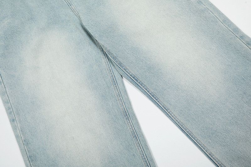 Jean American retro high street wide-leg washed jeans for men Size US 32 / EU 48 - 4 Thumbnail
