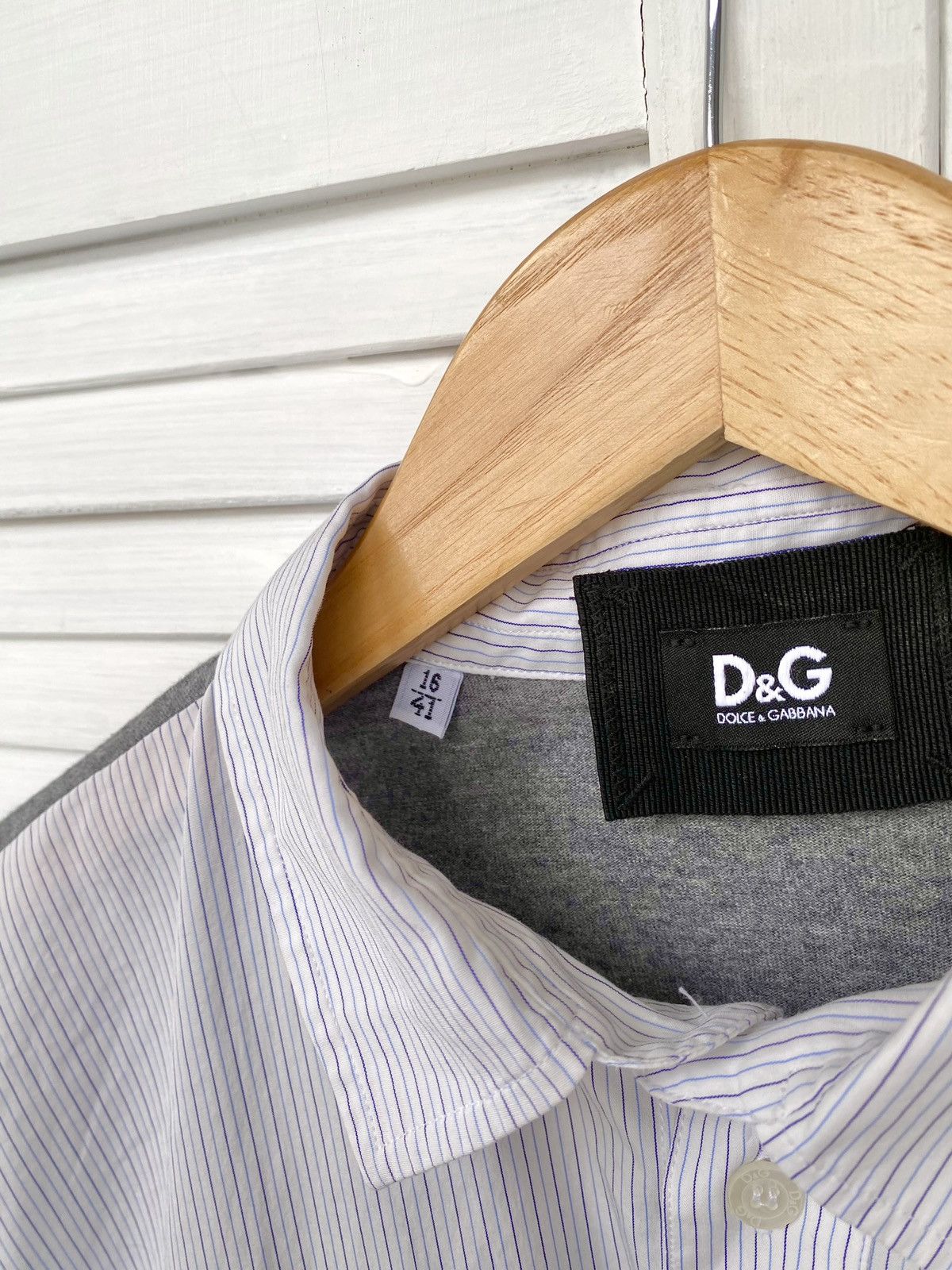 Dolce & Gabbana Dolce & Gabbana Striped 1/6 Button Up Shirt Military Size US S / EU 44-46 / 1 - 12 Thumbnail