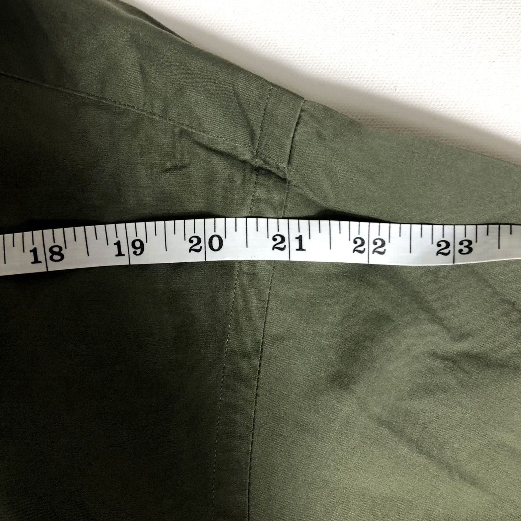 Tommy Hilfiger VINTAGE Tommy Hilfiger Shirt Mens Long Sleeve Poplin Millitary Green 2XL Button-Up Button-Front 100% Cotton Size US XXL / EU 58 / 5 - 3 Thumbnail