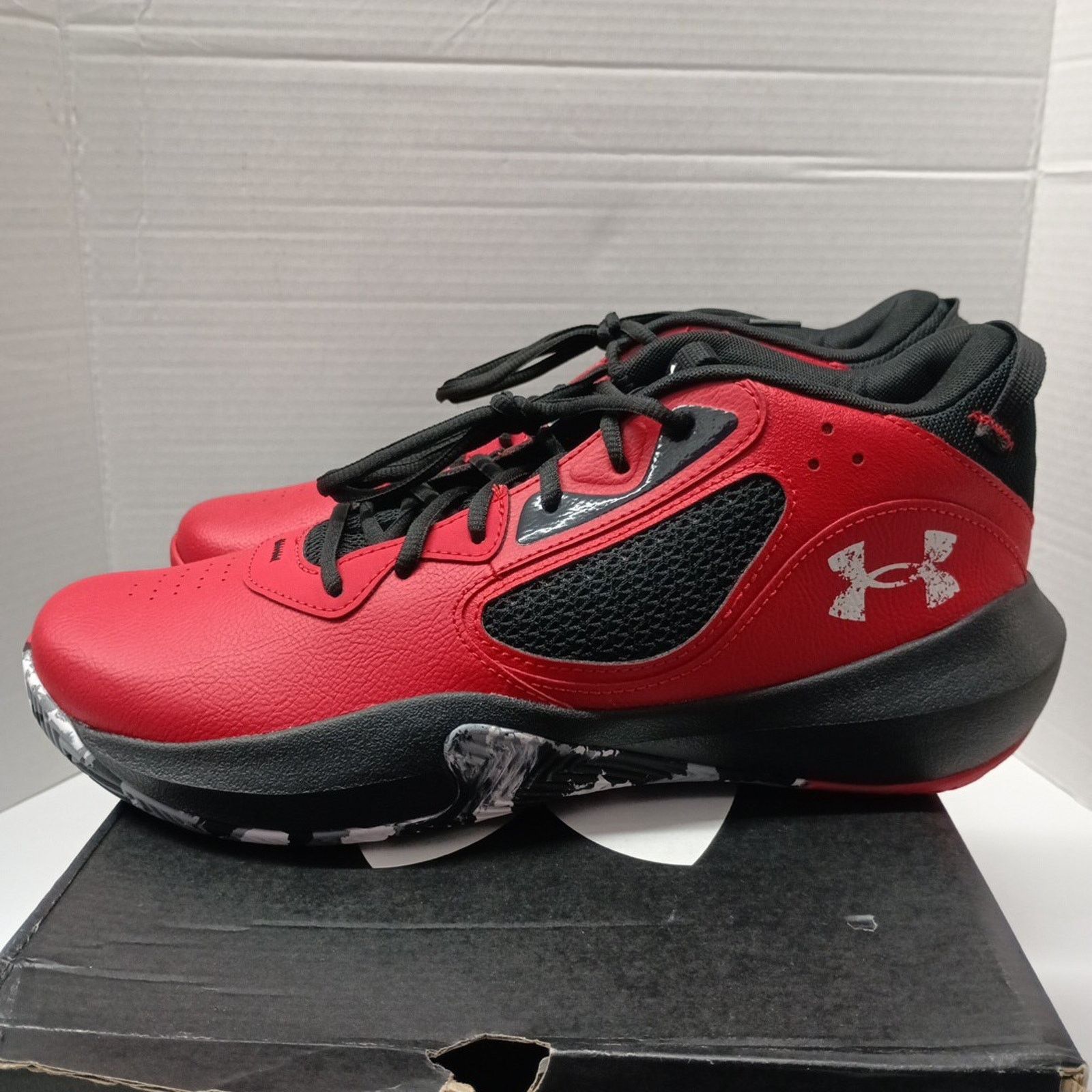 Under Armour Under Armour UA Lockdown 6 Basketball Shoes Size 11.5 Red Size US 11.5 / EU 44-45 - 3 Thumbnail