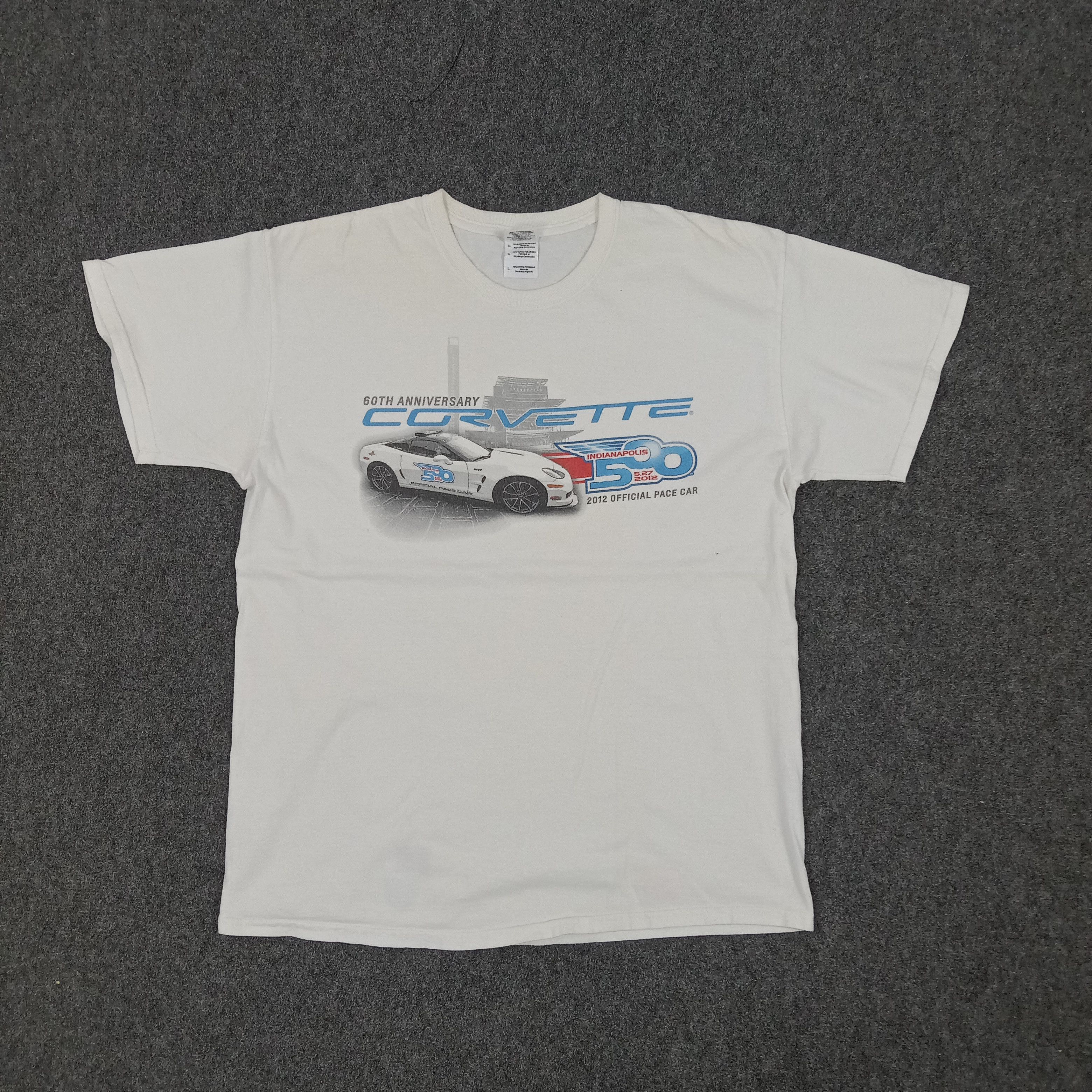 Chevrolet × Vintage Corvette Indianapolis 2012 Anniversary Promo Tshirt Size US L / EU 52-54 / 3 - 1 Thumbnail