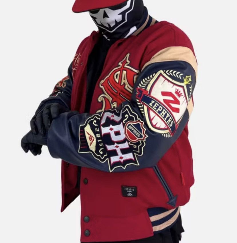 Other Varsity jacket skull maroon streetwear Size US M / EU 48-50 / 2 - 3 Thumbnail